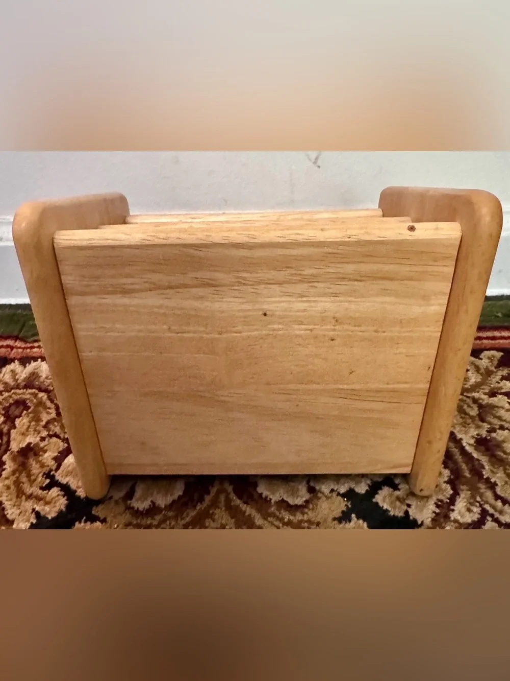 Vintage Solid Wood Desktop Organizer Mail Letter Sorter Caddy Boho